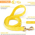 GAMUDA Velvet Dog Collar and Leash, Super Soft Heavy Duty with Gold Buckle, Adjustable Collar for Dog (XS, Yellow)
