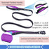 Strong Heavy Duty Dog Leash - 5ft Reflective Nylon with Soft Padded Double Handle for Large Medium Small Dogs