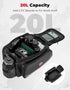 KEMIMOTO Bike Bag, 20L Waterproof Carbon Leather Rear Rack Trunk Bag, Pannier Handbag for Mountain Road Bike