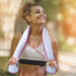 Sports Towel - 100% Cotton, 2 Zipper Pockets for Safe Belongings, Super Soft and Absorbent (Pink)