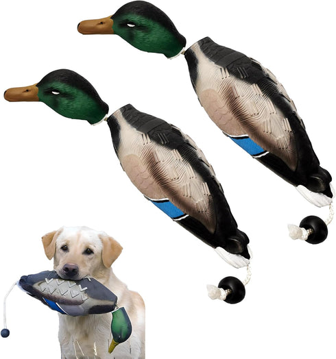 fingig 2 Pcs Duck Dummy Bumper Toys for Hunting Retriever Dog Training,