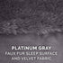 Furhaven Plush & Velvet L Shaped Chaise Replacement Dog Bed Cover, Jumbo Plus (XX-Large) - Platinum Gray, Machine