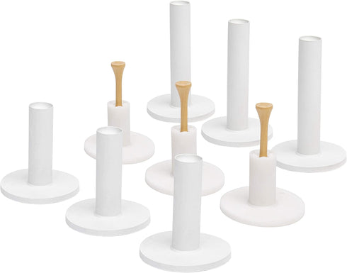 GoSports 9 Pack Rubber Golf Tees - 3x of 1.5 Inch, 2.25 Inch, and 3.5 Inch Tees for Universal Use with Artificial Turf