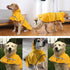 NACOCO Large Dog Raincoat, Adjustable Waterproof Pet Jacket Poncho with Reflective Strip (M, Yellow)