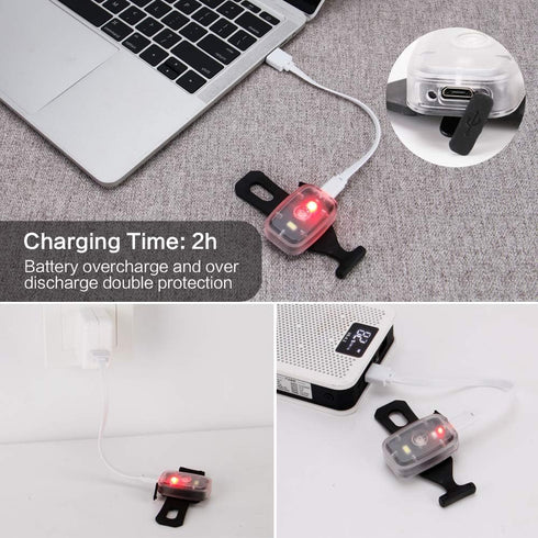 LED Safety Light, Clip On Strobe/Running Lights, Bike Tail Light with 5 Modes for Cycling, Hiking, Dogs, Kids