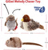Gigwi Interactive Toy Set for Indoor Cats - 3PCS Plush Pack with Squeaky Feather, Mouse Hunt, Chase Bird, and Chirping