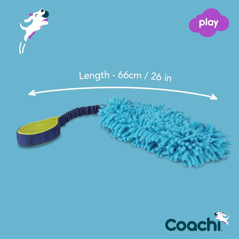 Coachi Tuggi Hide - Interactive Dog Toy for Tug of War & Play, Strong Bungee Handle for Training