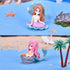 3-Pack Miniature Mermaid Fish Tank Decorations, Ornament Figurines with Simulated Seaweed Playmate