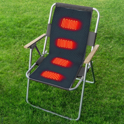 Generic 4 3 Heated Zones Camping Chair Heated Cushion, Portable Thickened Heating Mat, Adjustable Temperature USB