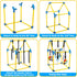 KAINUM 8 Puppy Play Gym with Hanging Toys, Dog Indoor Jungle Gym as Activities Center for Puppies, PVC Frame