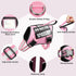 Service Dog Harness and Leash Set, Training Dog Vest with 10 Dog Patches, Emotional Support Therapy Dog Vest Harness for Small Medium Large and Extra Large Dogs(Pink, S)