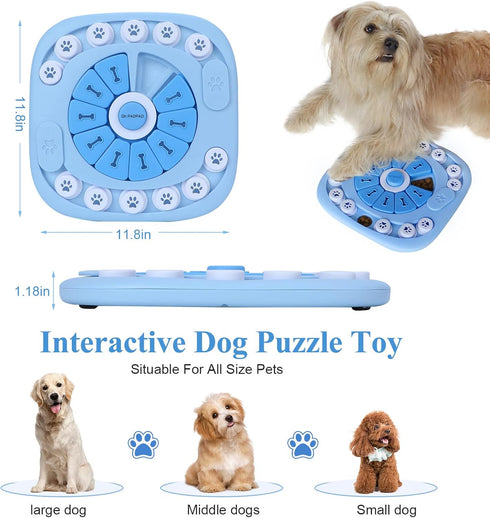 Dog Puzzle Toys, Puppy Treat Food Puzzle Slow Feeder for IQ Training and Mental Enrichment