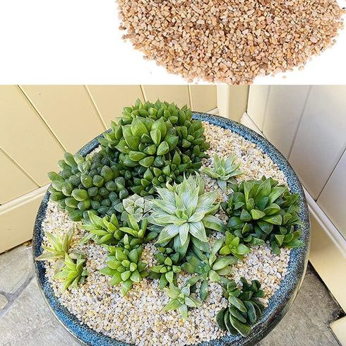 18LB Aquarium Gravel Mix Rocks for Terrarium, Fairy Gardening, Succulent, Cactus Bonsai DIY (6mm-8mm)