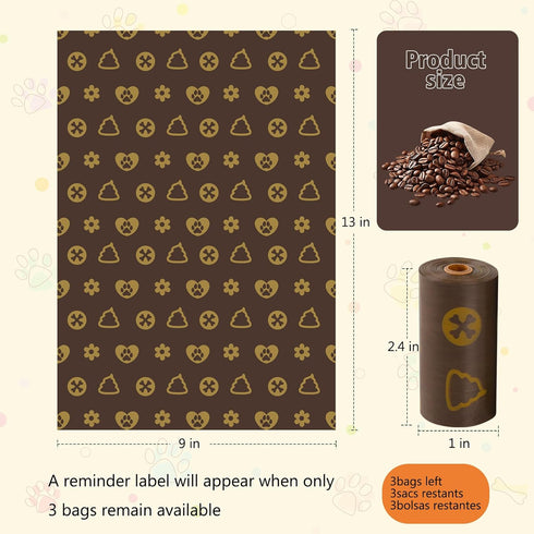 270 Count 18 DBFAIRY Dog Poop Bags, Pet Waste Bags Strong Thick, Leak Proof and Portable Poop Bags Refill Rolls