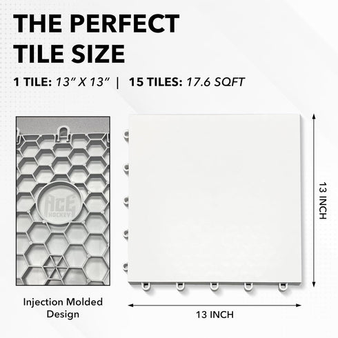 8-Pack (9.4 ACE HOCKEY Dryland Flooring Tiles for Hockey Training - Hockey Tiles sqft) for Shooting, Passing