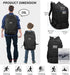Jueachy Tactical Backpack for Men, 30L Waterproof Hiking Day Pack with USA Flag Patch