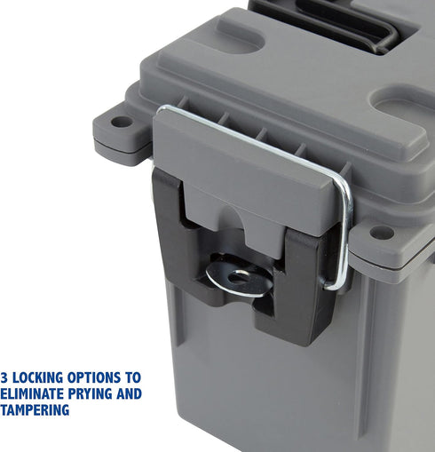 Sheffield 12628 Field Box, Water Resistant Ammo Storage Box, Tamper-Proof Locking Ammo Can, Stackable, Made in The