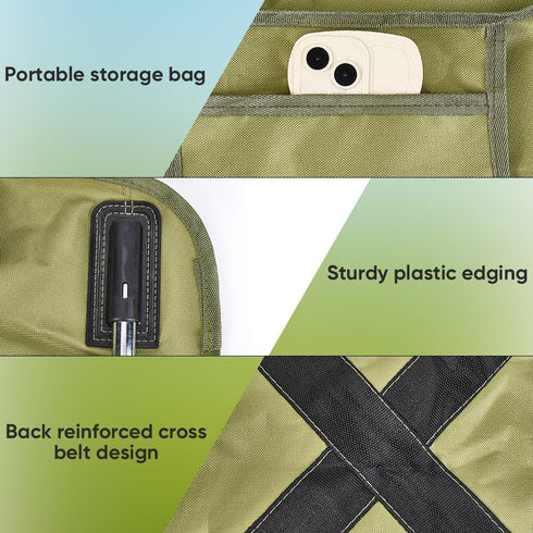 59x31.5 inch GORGECRAFT Camping Chair Replacement Fabric Oxford Cloth High Back Camp Chair Cover Yellow Green