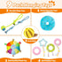Flickzy 9 Puppy Play Gym with Hanging Toys for Small Dogs, PVC Frame with Bungee Straps, Interactive Indoor Jungle