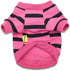 Pet Dog Jumpers for Boston Terriers, Small Striped T-Shirt Sweater for Puppies, Rose