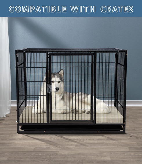 Leather XL Dog Bed - Waterproof Hair Resistant - Washable Covers - Easy Clean Orthopedic Egg Crate Foam