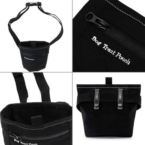 Dog Treats Training Pouch with Clip - Magnetic Closure Puppy Snack Reward Bags Dog Treat Carrier Holder