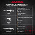 Universal Gun Cleaning Kit, Rifle Cleaning Set with Reinforced Brass Rods, Brass Jags and Slotted Tips