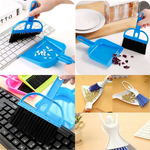 PINVNBY Mini Dustpan and Brush Set, Cage Cleaner for Small Animals, 2 Pack Mini Hand Broom and Dustpan