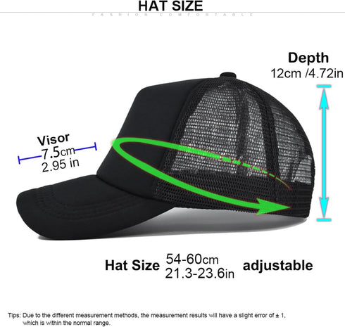 YOLAI Mens Womens Color Matching Baseball Caps Adjustable Sunscreen Trucker Hat Mesh Breathable Sun Hats