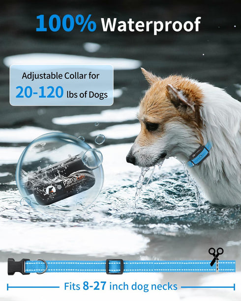 PaiPaitek Dog Bark Collar with Remote 3300ft Range - Automatic Shock Collar for Small Medium Large Dogs