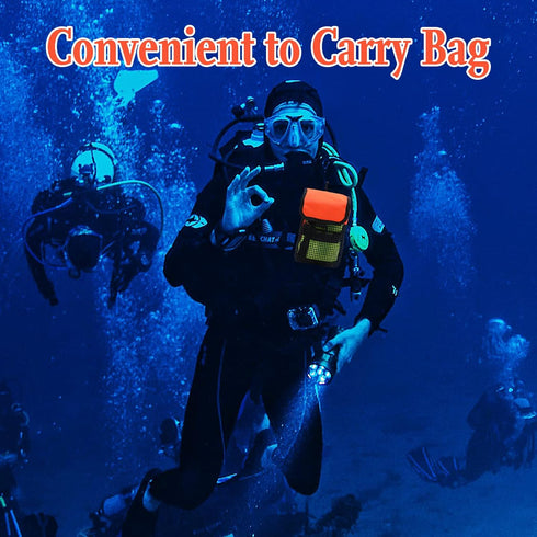 Scuba Diving Gear Bag with Finger Reel/SMB Safety Surface Marker Buoy and Mesh Storage Pocket for Snorkeling Equipment