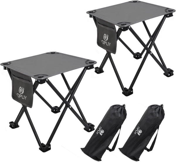 Opliy Camping Stool 2 Pack,13.5 Inch Portable Folding Stool for Outdoor Gardening and