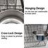 Hamiledyi 2 Pcs Dog Crate Bowl, Stainless Steel Durable Spill-Proof Hanging Water/Food Bowls for Medium Dogs