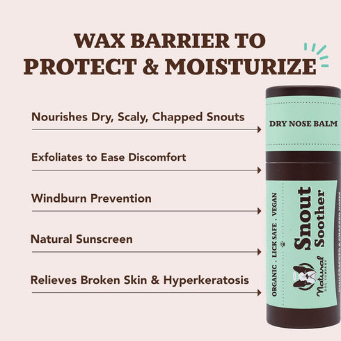 Natural Dog Company Snout Soother - Dog Nose Balm for Dry, Cracked Noses, 2 oz Stick