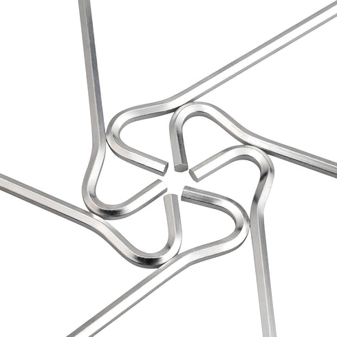 Tent Pegs - Aluminium Tent Stakes with Hook, 7’’ Hexagon Rod Stakes for Camping