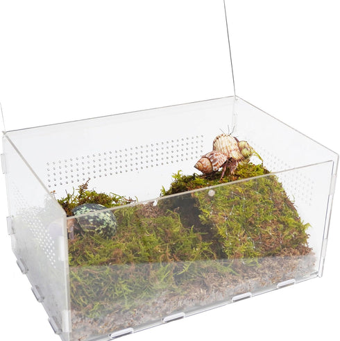 Begeterday Hermit Crab Cage, Hermit Crab Starter Kit with Tank and 2QT Substrate