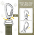 Tactical Dog Leash Heavy Duty - 4-6ft No Pull Bungee for Medium Large Dogs with Comfortable Padded Double Handle, Green