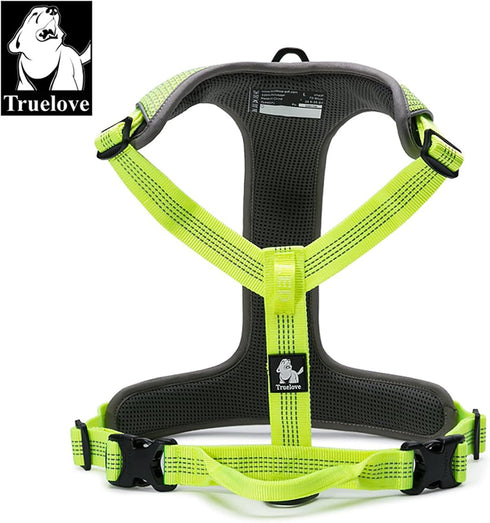 TRUE LOVE Dog Harness Outdoor Adventure II Reflective Vest with 2 Leash Attachments