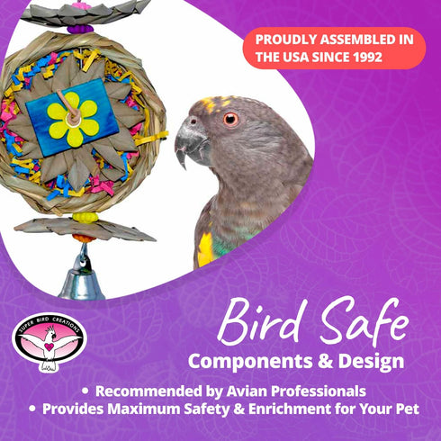 Super Bird Creations SB611 Beakwhich Bird Toy - Interactive Play Accessory for Medium-Sized Parrots