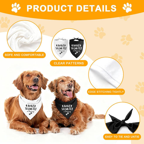 2 Packs Our Humans are Getting us a Baby Dog Bandanas Pet Scarf Pregnancy Announcement Pet Bandana for Dogs Pet
