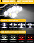 Rechargeable Headlamp, 8 LED Flashlight 18000 Lumen, 8 Modes with White Red Lights, Waterproof Head Lamp for Outdoor