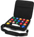 17 Set Pumtus Pool Ball Carrying Case, Billiard Balls Storage Bag with Handle & Adjustable Shoulder Strap, EVA Pool