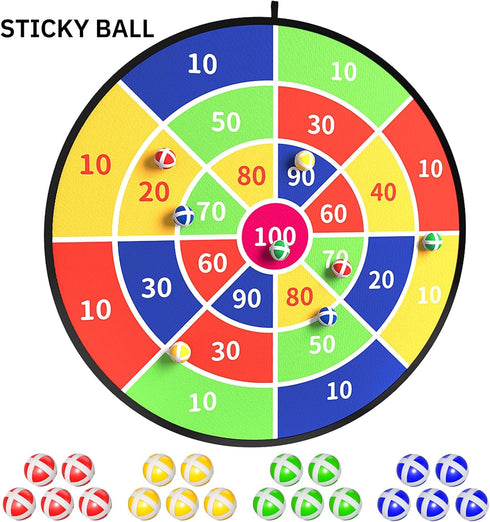 29" 20 3 4 5 6 7 8 9 10 11 12 TEMI Large Dart Board for Kids, Boys Toys Dartboards with Balls, Indoor and Outdoor Sport