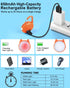 DAAMENT 2 Pack 4 Dog Collar Light, Modes Clip On Dog Lights for Night Walking, Glow in The Dark LED Pet Collar Charm