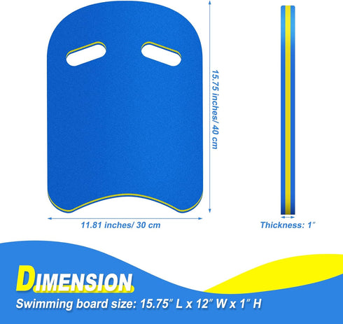 Hungdao 3Pcs Safety Swimming Kickboard, U Design High Buoyancy Float Swim Training Aid