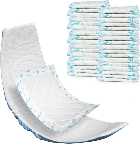 MICOOYO Disposable Dog Diaper Liners Booster Pads for Female and Male Dogs,