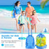 Afomida Backpack 2 Mesh Beach Bag Tote Sand Away beach Large Swim and Pool Toys Balls Storage Bags, Kids Sea Shell Bag