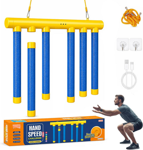Reflex Drop Sticks Challenge, Falling Sticks Reaction Training Tool, Adjustable Speed Catching