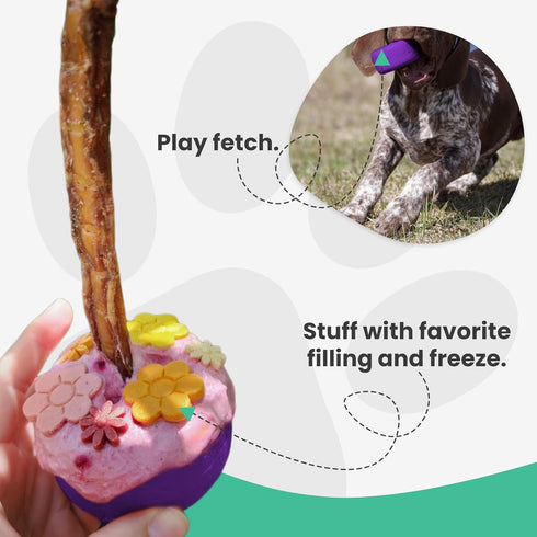 Medium Size Bully Stick Holder for Dogs - Interactive Dog Toy, Treat Dispenser, Slow Feeder, Chew Toy and Safety Device