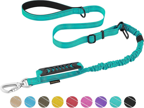 Reflective Heavy Duty Dog Leash with Car Seat Belt and Padded Handle, Tactical No Pull Leash for Large Medium Dogs,
